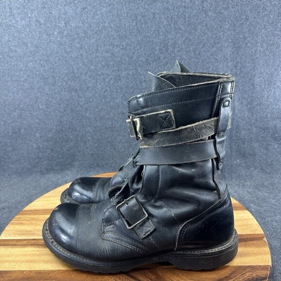 Vintage Double H Brand Military Tanker Combat Jump Boots Size 8.5D Black Read - Picture 9 of 16